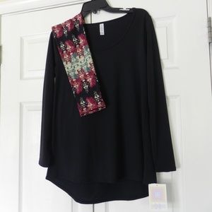 LuLaRoe Solid Black Lynnae Small & OS Leggings NEW